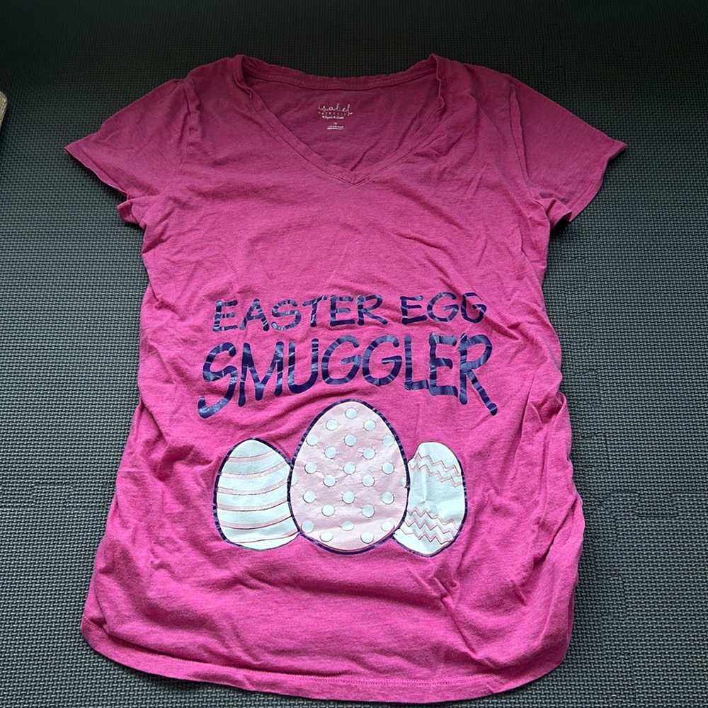 Easter Pink Maternity T shirt Size M